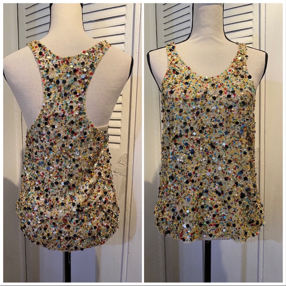 ASO SERENA VAN DER WOODSEN SEQUIN TANK -  Size 2 - Picture 2 of 11